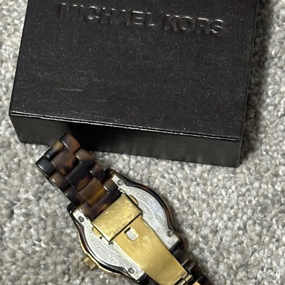 Michael Kors Gold and Tortoiseshell Watch